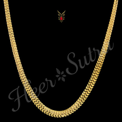 Heer Sutra Stylish Gold Plated Chain for Men – Durable Daily Wear Fashion Necklace Gold-plated Plated Brass, Alloy Chain