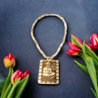 Tigeto Original Shri Bageshwar Dham Tulsi Kanthi Mala with Tulsi Hanuman ji Locket | S Wood Chain