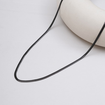 MILLER MILLER Stylish Stainless Steel Black Neck Chain For Men & Boys Black Silver Plated Stainless Steel Chain