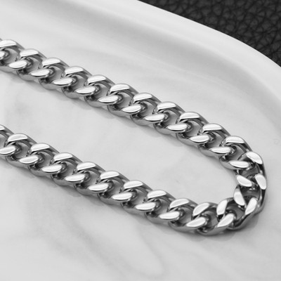 volix Silver plated Chain For Boys and Man , Silver Plated Alloy Diamond Brass Plated Brass Chain