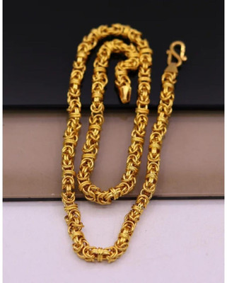Pitaamaa Gold New Trending Chain Gold (20 INCH)Wate/Sweet Proof RTJ-131 Gold-plated Plated Brass Chain