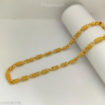 Pitaamaa Pitaamaa Long Gold Plated Chain (20 INCH)Water & Sweat Proof CHN421 Gold-plated Plated Brass Chain