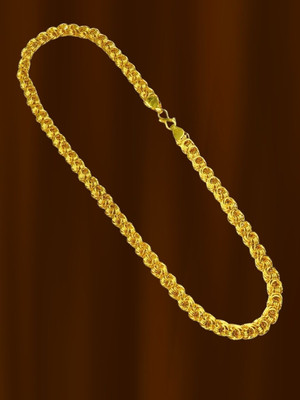 RKB SALES 1gm gold plated High Quality Indian Polished chain men Gold-plated Plated Alloy Chain