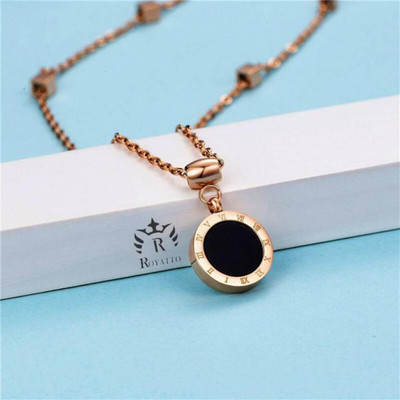 glowzi Glowzi Roman Necklace Chain For Girls Crystal Gold-plated Plated Brass Chain