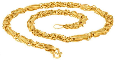 shankhraj mall The Perfect Gold Necklace Chain for Men and Boys Gold-plated Plated Metal Chain