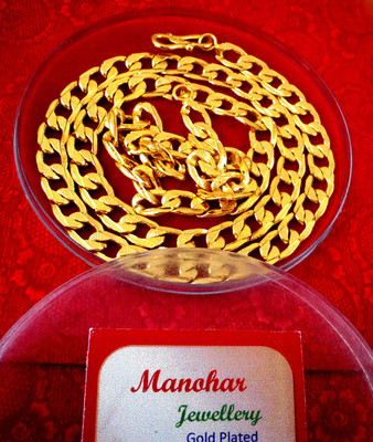 manohar colour light yellow plated chain Gold-plated Plated Brass Chain