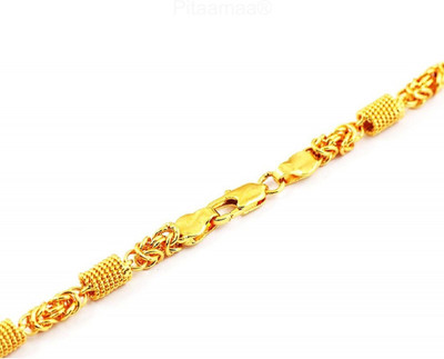 Pitaamaa Gold Plated Chain For Boys / Man (20 INCH)Water & Sweat Proof CHN-427 Gold-plated Plated Brass Chain