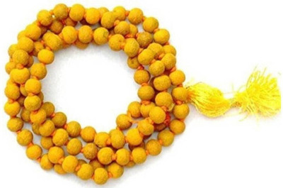 Jewelswonder Haldi Mala Turmeric (haldi) Mala 108+1 Beads Turmeric Rosary for Good Health Beads Dori Chain