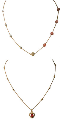RDH Jewellery Sparkling Beads Gold-plated Plated Stainless Steel Chain