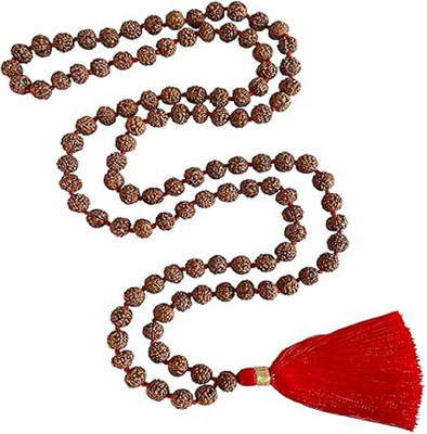 Ceylonmine01 5 Mukhi Rudraksha with Authentic Panchamukhi Meditation Beads Ornament Jaap Mala Beads Rudraksha Chain