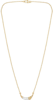 Dressberry Stylish Gold-Plated Moon & Star Pendant Necklace Diamond Gold-plated Plated Brass Chain