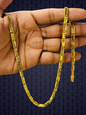 RKB SALES 1gm gold plated High Quality chain for men Gold-plated Plated Alloy Chain