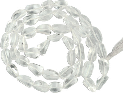 CRYSTU Clear Quartz Tumble Jaap Mala/Necklace 66 cm for unisex Beads, Crystal, Quartz Stone Chain