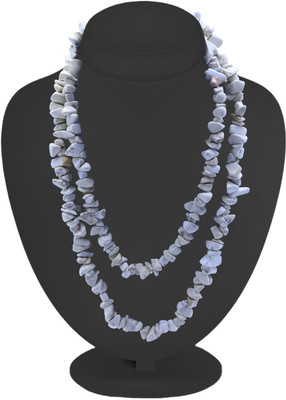 BHAGYA G White howlite mala Necklace for Men & Women Fashion Jewerlly Jaap Mala 108 Beads Crystal Crystal Chain