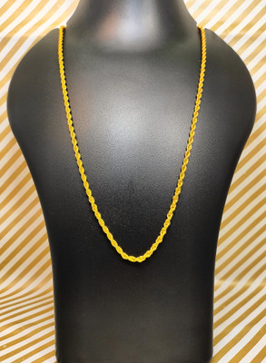 Divyanshi Collection Stylish Gold Plated Unisex Chain Gold-plated Plated Brass Chain