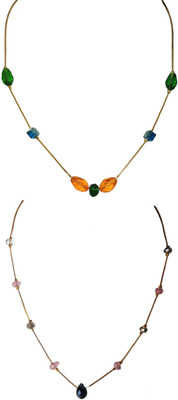 RDH Jewellery Sparkling Beads Gold-plated Plated Stainless Steel Chain