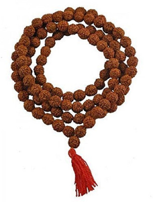 Jewelswonder Mukhi Rudraksh Mala Wood Layered