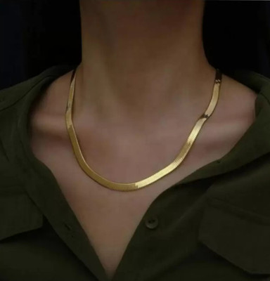 Neerajyoti NEERAJYOTI EXCLUSIVE SNAKE CHAIN Gold-plated Plated Copper Chain