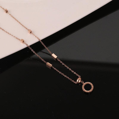 glowzi Glowzi Roman Necklace Chain For Girls Crystal Gold-plated Plated Brass Chain