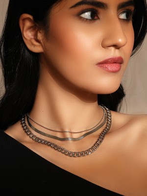 Prita By Priyaasi Silver Plated Brass Chain