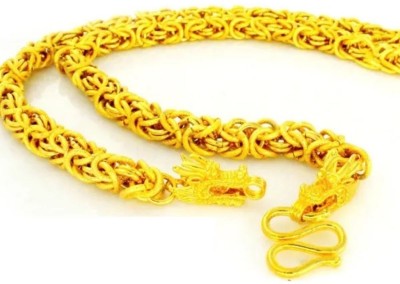 Pitaamaa Designer stylish attractive Gold Chain(20 INCH)Water & Sweat Proof JGS041 Gold-plated Plated Brass Chain