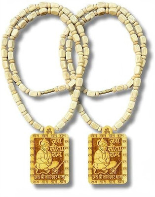RIDHI DEVINE ENERGY bageshwar dham tulsi kanthi mala Wood Necklace