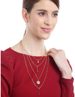 Vembley Vembley Trendy Gold-plated Copper Necklace Gold-plated Plated Copper Necklace