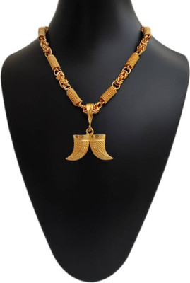 Ourshovi 1 gram High Quality Indian Polished “20” Inches Gold Chain for Men and boy Gold-plated Plated Alloy Chain