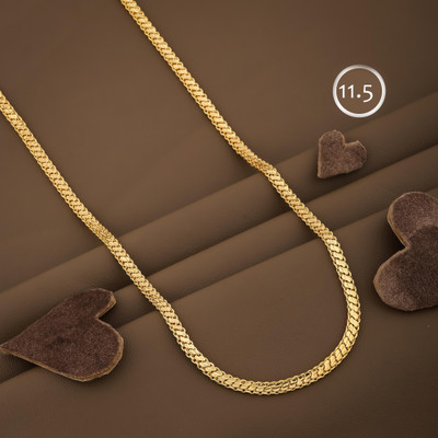 GAFUT 1 gram Stylish Golden Neck woman and men Chain “20” Inches Gold-plated Chain Gold-plated Plated Copper Chain