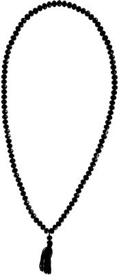 Vedha's Stone Agate Rosary Mala (8 cm x 35 cm x 1 cm, Black) Plastic Chain