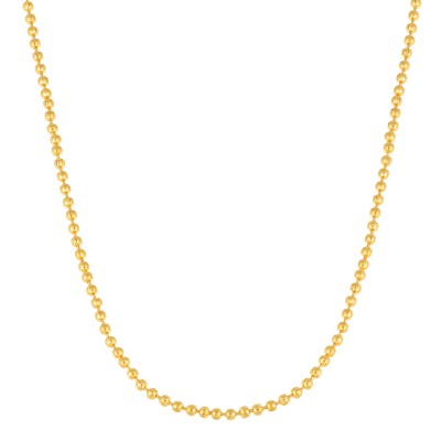 MissMister Gold plated 3mm Ball chain, Fashion Men Women Gold-plated Plated Brass Chain