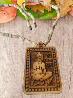 WOODEN ITEM BUDNI Bageshwar dham Tulsi mala with hanuam ji pandent Beads Wood Chain