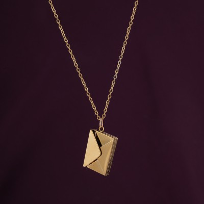 Palmonas Love Envelope Necklace Gold-plated Plated Stainless Steel Necklace