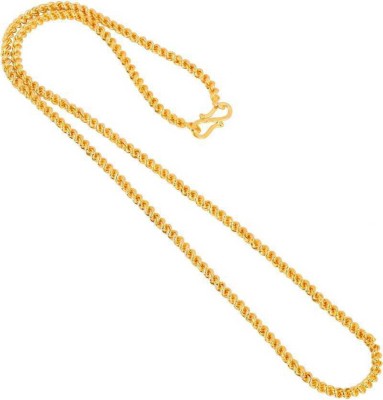 AgTrendz Gold plated rope chain Gold-plated Plated Brass Chain Gold-plated Plated Alloy Chain