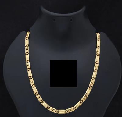 Ladosha 1 gram High Quality Indian Polished “20” Inches Gold Chain for Men and boy Gold-plated Plated Alloy Chain