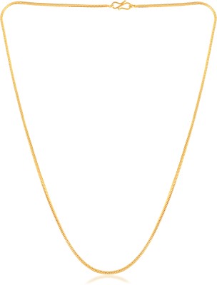 MissMister Gold plated Brass 26 Inch long Square Box chain necklace Men women Gold-plated Plated Brass Necklace