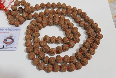 RAM RATAN KENDRA Natural 9 face/9 mukhi/Nine mukhi rudraksh mala weight-118 grm,108+1 Beads Wood Chain