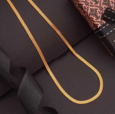 APPILASHI 1 gram High Quality Indian Polished “20” Inches Gold Chain for Men and boy Gold-plated Plated Copper Chain