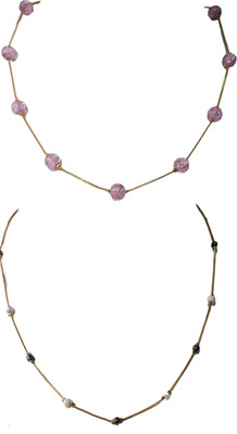Maruti Creator Sparkling Beads Gold-plated Plated Stainless Steel Chain
