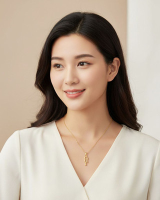 NBT Zodiac Virgo Pendant Chain Crystal Gold-plated Plated Stainless Steel Chain Set