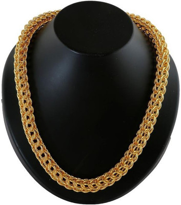 XERMI 1 gram High Quality Indian Polished “20” Inches GoldChain for Men and boy Gold-plated Plated Alloy Chain