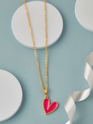 BRANDSOON Brandsoon Fashion Embracing Hearts-in-Love shape Pendant and chain for Women Gold-plated Plated Alloy Chain Set