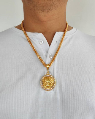 NOJRASHI 1 gram High Quality Indian Polished “20” Inches Gold Chain for Men and boy Gold-plated Plated Alloy Chain