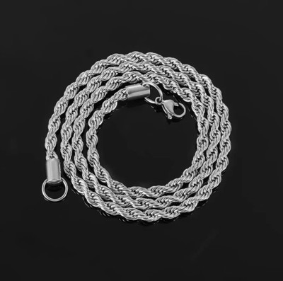 Maatrachaaya Piyush Enterprises Stylish Silver Plated Rope Chain Sterling Silver Plated Alloy Chain