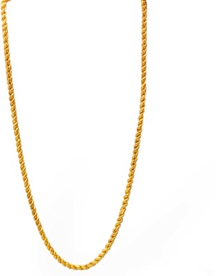 SUBHVACHI Chain Rope Or Kodi Pipe Design And Long Lasting Polish Gold-plated Plated Brass Chain