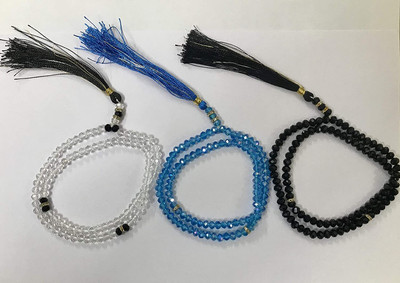 RAYA COLLECTION Tasbih Islamic Salat Prayer Tasbeeh pack of 3 pcs 100 Beads Crystal Chain Set
