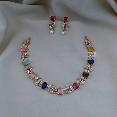 ROFARWORD Brass Gold-plated Gold Jewellery Set(Pack of 1)