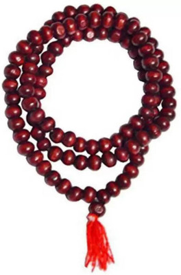Janki Retails Lal Chandan Mala for Wearing, Meditation Unisex Red Sandalwood Wood Chain