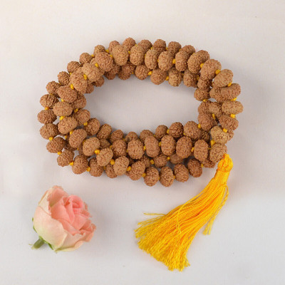 REIKI CRYSTAL PRODUCTS 7 Mukhi Rudraksha Mala/Neckless 108 Beads Original Japa Mala Beads Rudraksha Necklace
