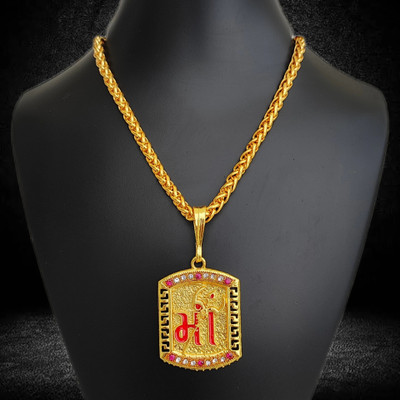 GAFUT 1 gram Pendant set With chain for man and boy New design new year Gold-plated Plated Copper Chain